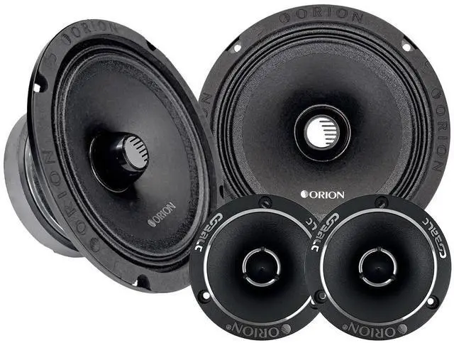 Main image of Cobalt Complete Mid & High Speaker Package Includes 2X 6.5 Midrange Loudspeakers & 2X 3.8 Aluminum Super Tweeters with Built-in Crossovers Perfect for Car & Truck Stereo Sound Systems