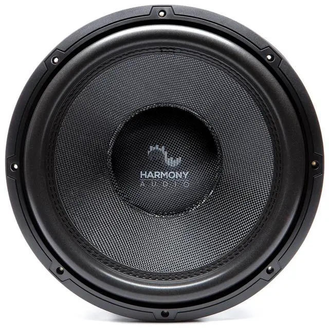 Main image of 15" Car Subwoofer Dual 4 Ohm 2800W HA-C154 Carbon Sub SPL | 15 inch competition bass, DVC voice-coil design, sealed or ported box ready, deep low-end punch, loud vehicle stereo upgrade