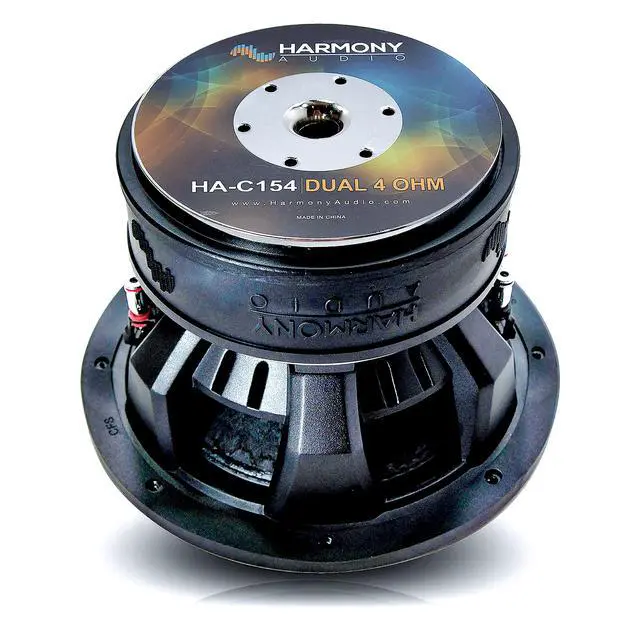 Alt view image 3 of 7 - 15" Car Subwoofer Dual 4 Ohm 2800W HA-C154 Carbon Sub SPL | 15 inch competition bass, DVC voice-coil design, sealed or ported box ready, deep low-end punch, loud vehicle stereo upgrade