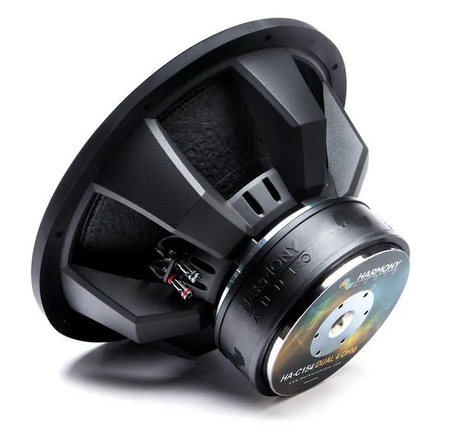 Alt view image 6 of 7 - 15" Car Subwoofer Dual 4 Ohm 2800W HA-C154 Carbon Sub SPL | 15 inch competition bass, DVC voice-coil design, sealed or ported box ready, deep low-end punch, loud vehicle stereo upgrade