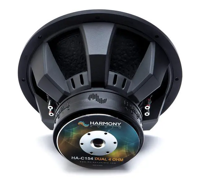 Alt view image 7 of 7 - 15" Car Subwoofer Dual 4 Ohm 2800W HA-C154 Carbon Sub SPL | 15 inch competition bass, DVC voice-coil design, sealed or ported box ready, deep low-end punch, loud vehicle stereo upgrade
