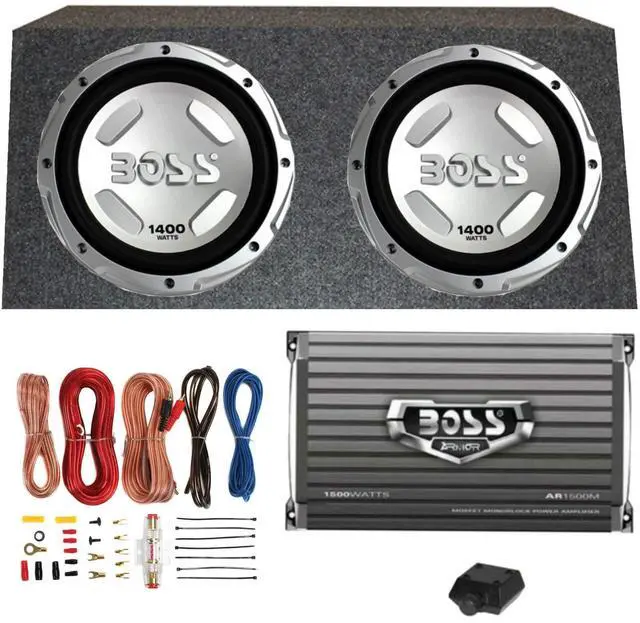 Main image of BOSS Audio CX122 12" 1400W Car Power Subwoofers Sub+Mono Amplifier+ Amp Kit+Box