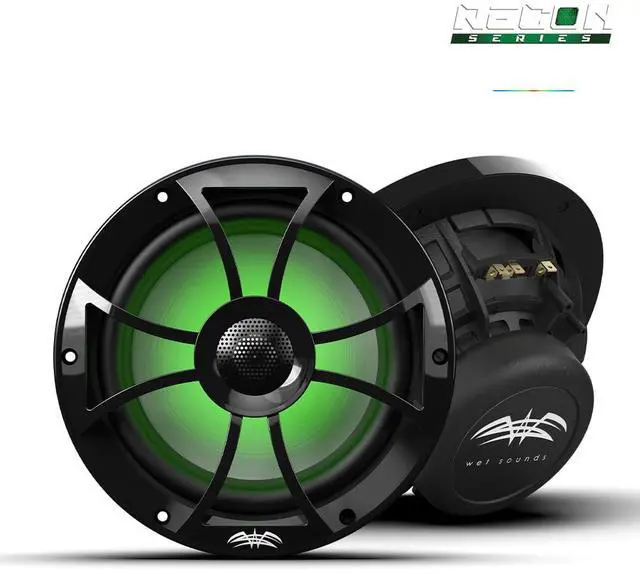 Main image of Recon 8-BG RGB | High Output Component Style 8" Marine Coaxial Speakers with Black Grille and RGB Backlighting