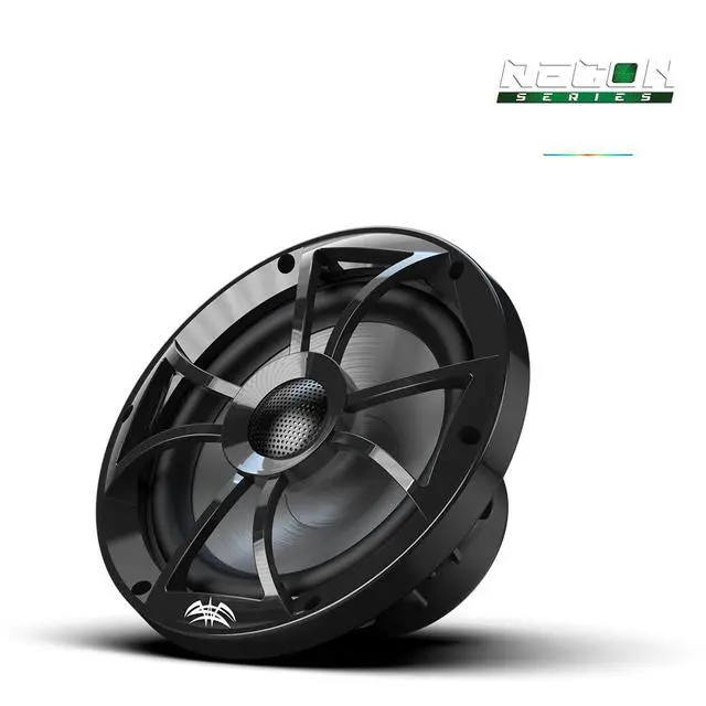 Alt view image 3 of 6 - Recon 8-BG RGB | High Output Component Style 8" Marine Coaxial Speakers with Black Grille and RGB Backlighting