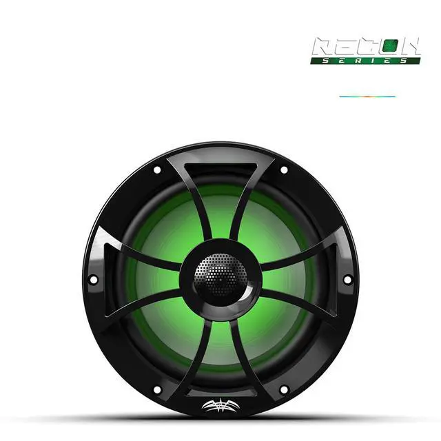 Alt view image 4 of 6 - Recon 8-BG RGB | High Output Component Style 8" Marine Coaxial Speakers with Black Grille and RGB Backlighting