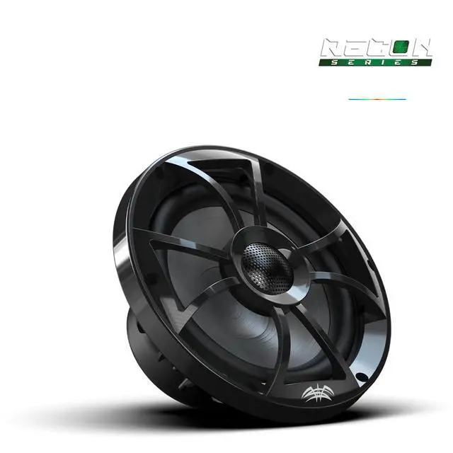 Alt view image 2 of 6 - Recon 8-BG RGB | High Output Component Style 8" Marine Coaxial Speakers with Black Grille and RGB Backlighting