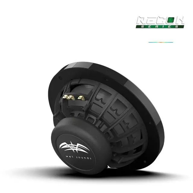 Alt view image 6 of 6 - Recon 8-BG RGB | High Output Component Style 8" Marine Coaxial Speakers with Black Grille and RGB Backlighting
