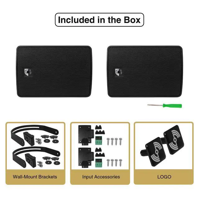 Alt view image 6 of 7 - Pair of 4.5" Outdoor Surface-Mount Speakers (TARVOS-4B-PAIR) | IP56 weatherproof Enclosure, Adjustable Bracket, 4.5" Woofer, 70V/100V/8, for Home & Commercial Installations, Black