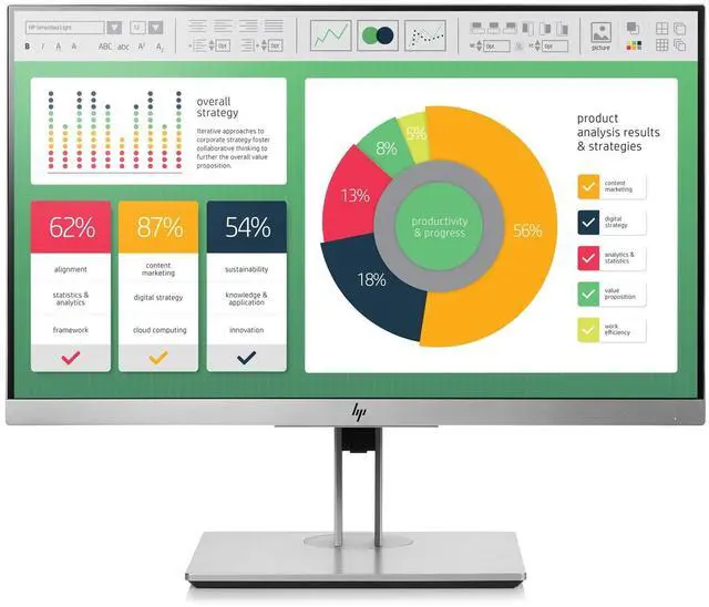 Main image of EliteDisplay 21.5-Inch Screen LED-Lit Monitor Silver (1FH45AA#ABA)