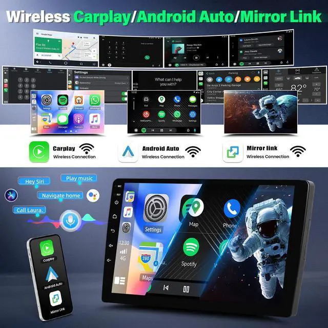 Alt view image 3 of 7 - Android 13.0 Car Stereo Radio Player for Jeep Cherokee 2015-2018 10 Inch Touch Screen Car Audio Receiver with GPS Navigation Bluetooth Head Unit Supports Backup Camera(2G+32G)