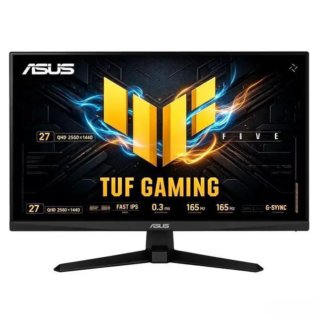 Alt view image 4 of 6 - TUF 27" QHD 165Hz IPS Gaming Monitor, 0.3ms, G-Sync Compatible | AMD FreeSync Premium, ELMB blur reduction, 2xHDMI+1xDP, built-in speakers, VESA mount for gaming & daily office
