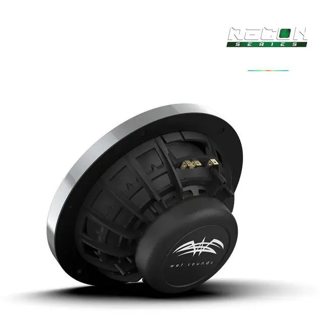 Alt view image 6 of 6 - Recon 8-S RGB | High Output Component Style 8" Marine Coaxial Speakers with Silver Grille and RGB Backlighting