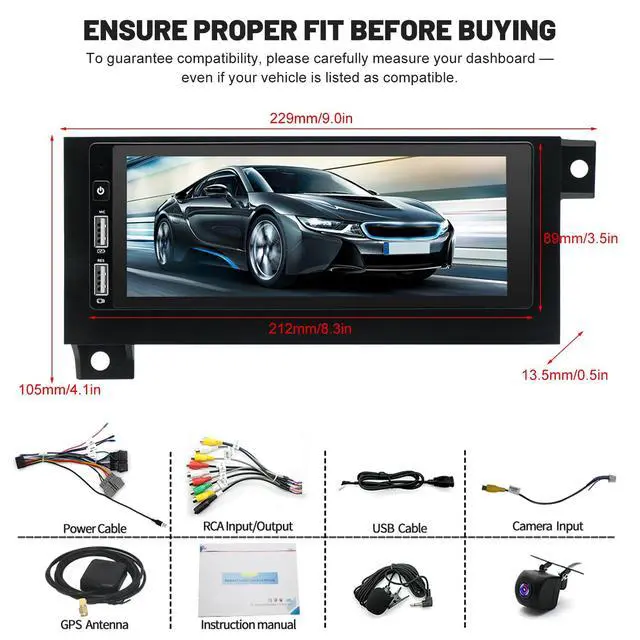 Alt view image 2 of 7 - 2+64G Car Stereo for Dodge Ram 1500 2500 3500 1994-2002 | with Wireless Carplay Android Auto, 6.86" IPS Touchscreen Car Radio w/Bluetooth WiFi GPS SWC FM Mirror Link Backup Camera