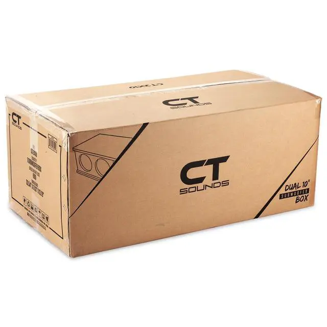 Alt view image 6 of 6 - CT2X10 Dual 10 Kerf Port Universal-Fit Car Subwoofer Box