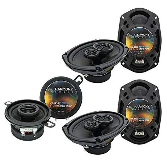 Alt view image 2 of 4 - Fits Toyota Camry 2007-2011 Speakers 6x9 and 3.5" Bundle | Factory replacement upgrade kit, HA-R69 and HA-R35 dash set, 3.5 inch size, direct plug-in install, restores full clear sound