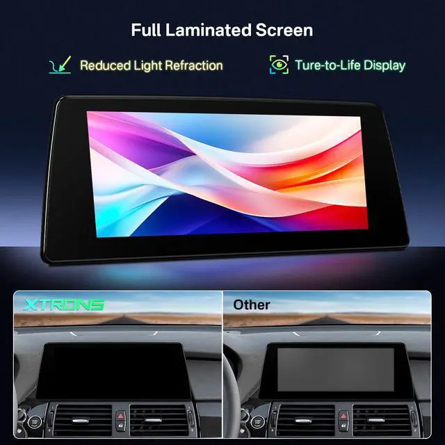 Alt view image 3 of 7 - 10.25 Inch Android Car Stereo for BMW X5 E70 / X6 E71 (2007-2010) CCC System, IPS Touch Screen GPS Navigation Support Wireless CarPlay Android Auto (2+64GB)