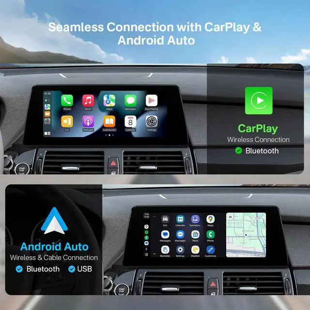 Alt view image 4 of 7 - 10.25 Inch Android Car Stereo for BMW X5 E70 / X6 E71 (2007-2010) CCC System, IPS Touch Screen GPS Navigation Support Wireless CarPlay Android Auto (2+64GB)