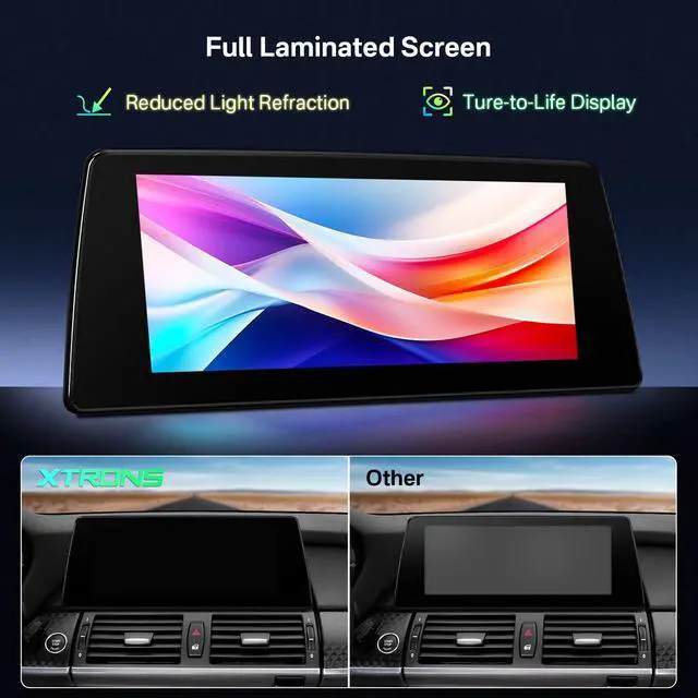 Alt view image 3 of 7 - 10.25 Inch Android Car Stereo for BMW X5 E70 / X6 E71 (2011-2013) CIC System, IPS Touch Screen GPS Navigation Support Wireless CarPlay Android Auto (2+64GB)