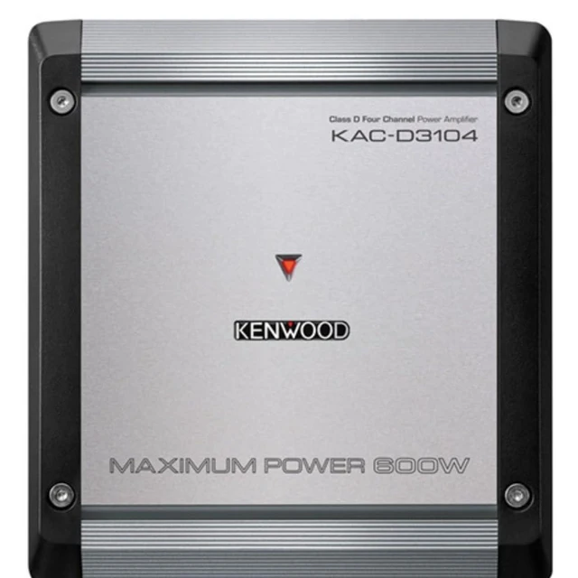 Alt view image 4 of 4 - KACD3104 Class D 4-Channel Power Amplifier; Max Power 600W; RMS 50W x4 (4); RMS 75W x4 (2); Variable High and Low Pass Filter; Bass Boost