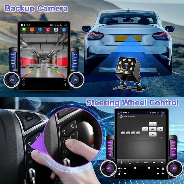 Alt view image 6 of 7 - 9.7 inch Car Stereo for Cadillac Escalade ESV 2003 2004 2005 2006,5G WiFi 2+32G Touch Screen Radio for Cadillac Escalade Android 15 Head Unit with Carplay Android GPS Navigation with Backup Camera