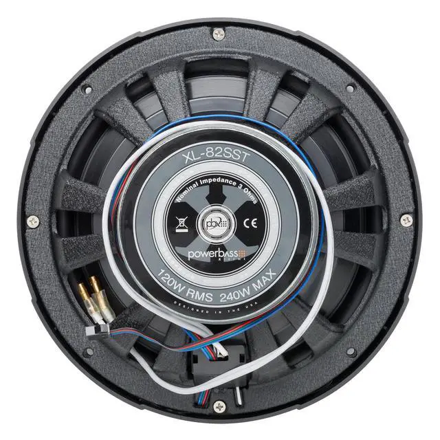 Alt view image 5 of 5 - XL-82SST - 8" Shallow Mount Coaxial Speakers with RGB LED, Powersports/Marine - Pair