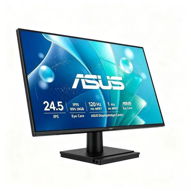 Alt view image 2 of 7 - 25" FHD IPS 120Hz 1ms MPRT Eye Care Gaming Monitor | Adaptive-Sync, Frameless, HDMI, DisplayPort, VGA, Low Blue Light, Flicker Free, Wall Mountable