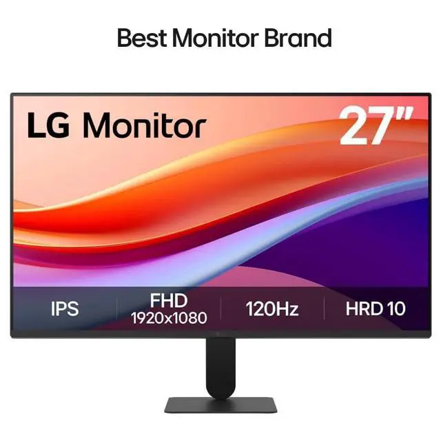 Alt view image 2 of 7 - 27 Inch IPS FHD (1920 x 1080) 120Hz HDR10 Flicker Safe Monitor with Slim Stand + 12 Month CPS Protection Plan,1080p, 1ms MBR, AMD FreeSync, Eye Comfort, Tilt Adjustable & Reader Mode (27, Inches)