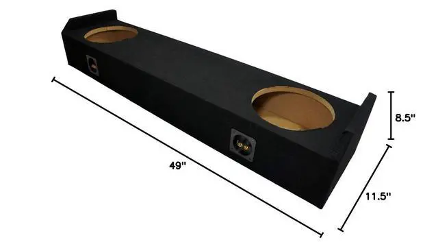 Alt view image 4 of 5 - Fits Honda Ridgeline 2005-2014 Dual 10" Subwoofer Box Sub Enclosure ASC | Custom 10 inch truck build, extended cab design, space-saving bass upgrade, easy bolt-in install, clean factory look