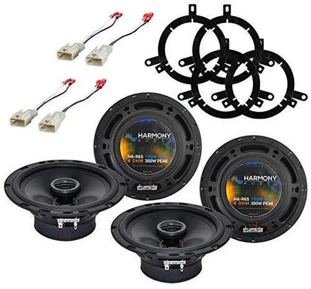 Main image of (2) 6.5" Speakers with Harness Fits 2003-2007 Toyota Sequoia | Plug-in factory wiring adapter, 300W rhythm coaxial pair, no splicing needed, simple 2006 door upgrade, 6.5 inch size