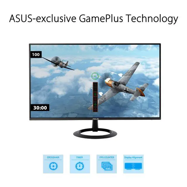 Alt view image 5 of 6 - 27 (27-inch viewable) Eye Care Monitor (VZ27EHF) - Full HD (1920 x 1080), IPS, 100Hz, 1ms, Frameless, Adaptive-Sync, HDMI, Low Blue Light, Flicker Free, Ultra-Slim Profile
