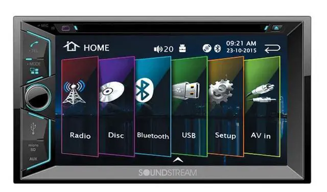 Alt view image 2 of 4 - VR-624B Double DIN Bluetooth in-Dash DVD/CD/AM/FM Car Stereo Receiver with 6" Screen