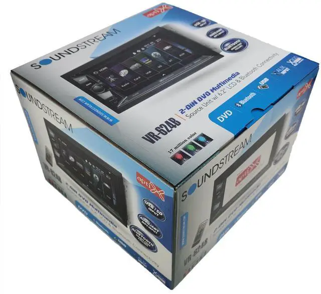 Alt view image 4 of 4 - VR-624B Double DIN Bluetooth in-Dash DVD/CD/AM/FM Car Stereo Receiver with 6" Screen