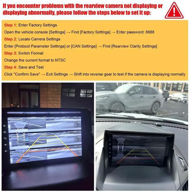 Alt view image 7 of 7 - Double Din Car Radio for Ford Escape 2013 2014 2015-2019, 9 inch Touchscreen Car Stereo for Ford Kuga 2012-2018 with Wireless Carplay Android Bluetooth GPS Navi FM RDS AHD Backup Camera SWC, 2+32G