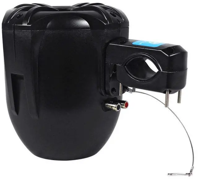 Alt view image 5 of 6 - RWB65B 6.5" Black Marine Wakeboard Tower Speaker Pair with Covers | 500W Peak / 300W RMS, 4 Ohm, 96dB, 1" Tweeters, 1.26"-2.05" Bar Fit, RWBC Neoprene Speaker Covers, Boat/ATV, 4-Items