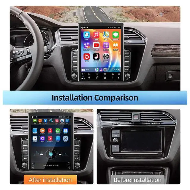 Alt view image 2 of 7 - 2+64G Double Din Car Radio Stereo Upgrade for Nissan Xterra 2000-2008 w/Wireless CarPlay Android Auto 9.7'' Vertical Touch Screen Radio Car Audio Receiver Headunit Bluetooth GPS WiFi Backup Camera