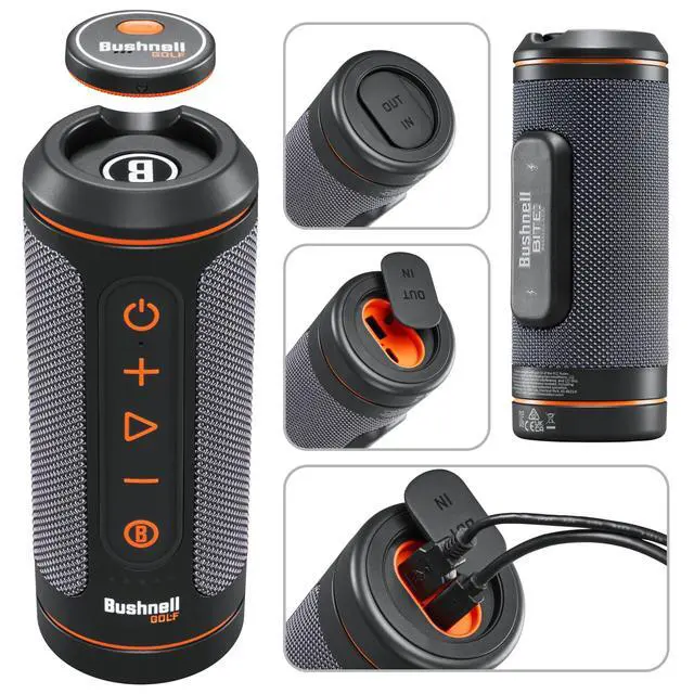 Alt view image 3 of 6 - Bushnell Wingman 2 GPS Golf Speaker with White Earbuds - Wall/Car Adapters Bundle