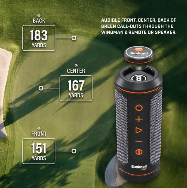 Alt view image 5 of 6 - Bushnell Wingman 2 GPS Golf Speaker with White Earbuds - Wall/Car Adapters Bundle