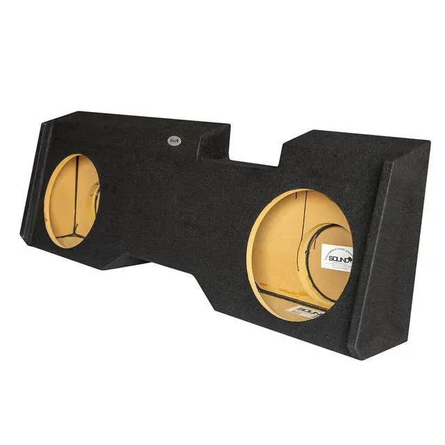 Alt view image 3 of 7 - Silverado/Sierra Crew Cab 2014-2018 Dual 12" Subwoofer Enclosure