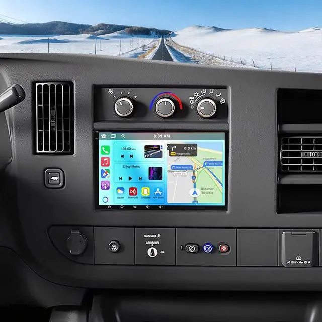 Main image of 4G+64G Car Stereo Upgrade for Chevy Express 2500 3500 4500 2008-2024 with Wireless CarPlay Android Auto, 8" Touchscreen Android 14 Double Din Car Radio with Bluetooth GPS WiFi FM RDS SWC Backup Camera