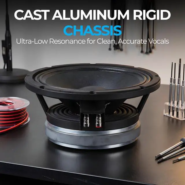 Alt view image 4 of 6 - MC12II 12 Mid-Range Speaker | 400W RMS / 800W Max, 8 Ohm, High SPL Pro Audio Driver, Loud Clear Vocals & Midrange, Car, Stage & PA Audio Upgrade