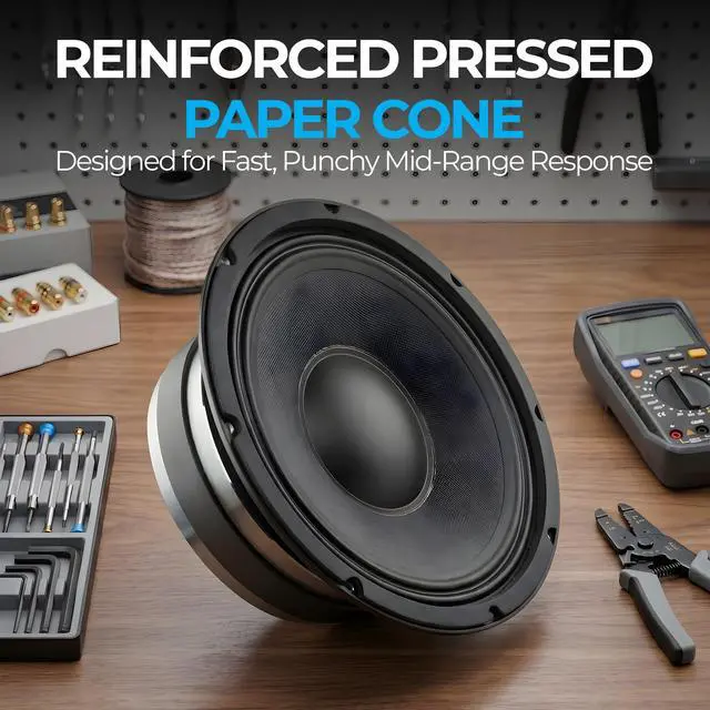 Alt view image 5 of 6 - MC12II 12 Mid-Range Speaker | 400W RMS / 800W Max, 8 Ohm, High SPL Pro Audio Driver, Loud Clear Vocals & Midrange, Car, Stage & PA Audio Upgrade