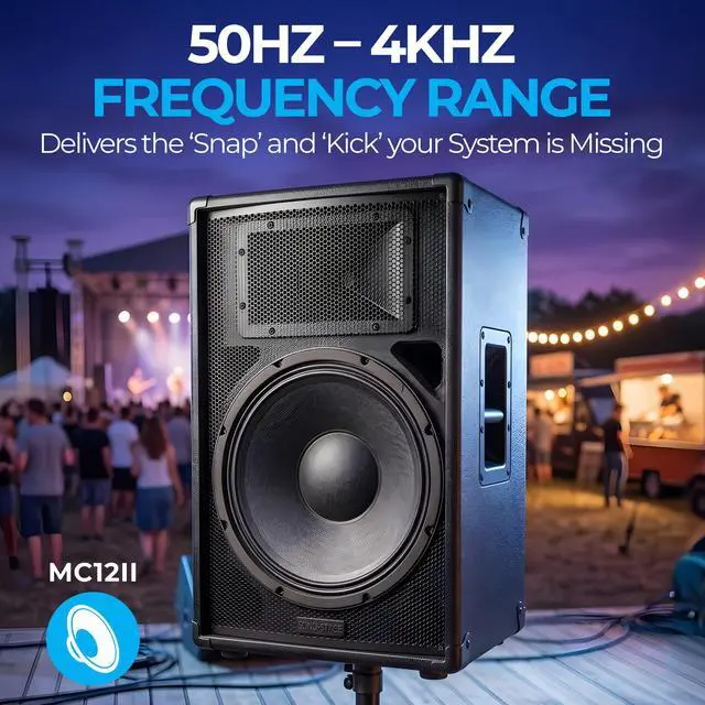 Alt view image 6 of 6 - MC12II 12 Mid-Range Speaker | 400W RMS / 800W Max, 8 Ohm, High SPL Pro Audio Driver, Loud Clear Vocals & Midrange, Car, Stage & PA Audio Upgrade