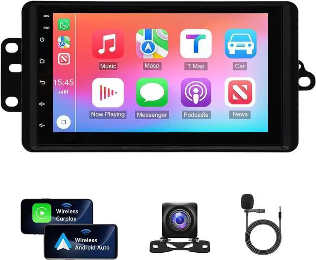 Alt view image 2 of 7 - 2+64 Car Radio for Chevrolet Trailblazer 2002 2003 2004 2005 2006-2009 | Car Stereo with Wireless Carplay Android Auto Bluetooth Touch Screen with WiFi FM GPS SWC Backup Camera