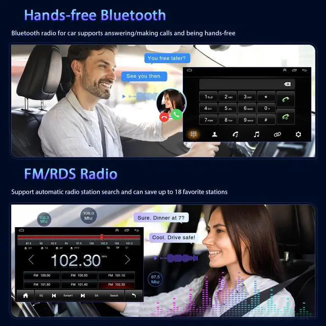 Alt view image 4 of 7 - 2+64 Car Radio for Chevrolet Trailblazer 2002 2003 2004 2005 2006-2009 | Car Stereo with Wireless Carplay Android Auto Bluetooth Touch Screen with WiFi FM GPS SWC Backup Camera