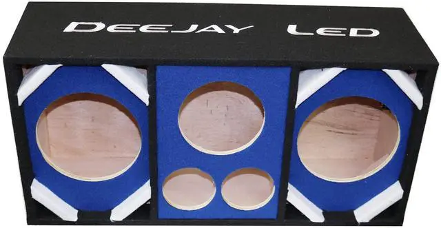 Main image of Two 8-in Woofers Plus Two Tweeters and One Horn Blue Empty Chuchera Speaker Enclosure - D8T2H1BLUE