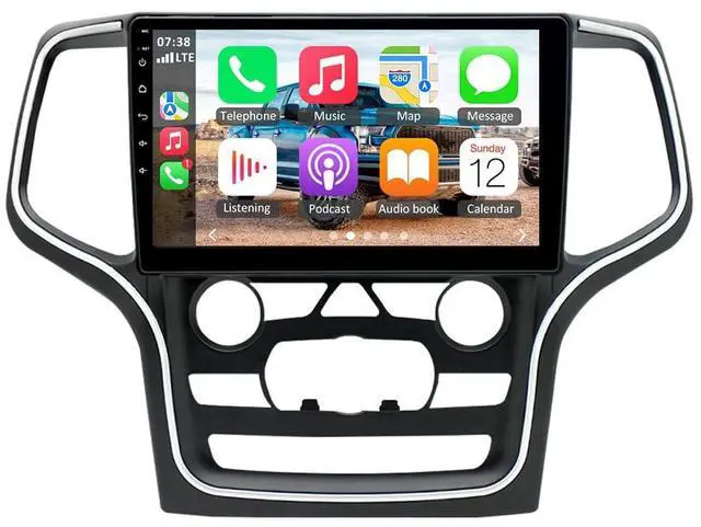 Main image of Double Din Car Stereo for Jeep Grand Cherokee 2014-2022 10 Inch Touch Screen Android 12 Car Audio Multimedia Receiver with CarPlay Android Auto GPS Radio Navigation Bluetooth Camera(2+32G)