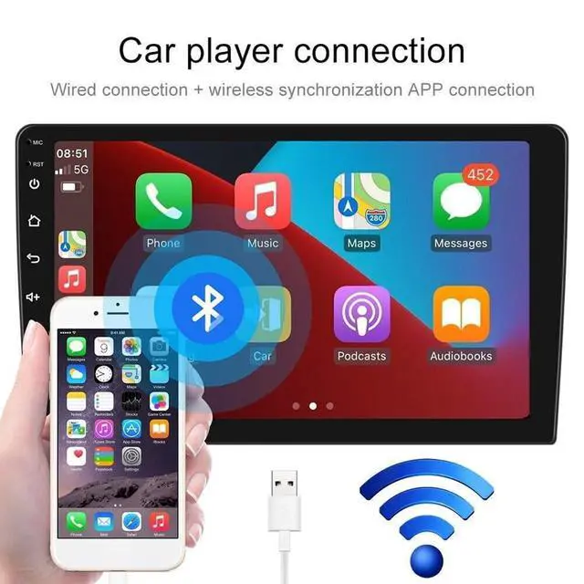 Alt view image 7 of 7 - Double Din Car Stereo for Jeep Grand Cherokee 2014-2022 10 Inch Touch Screen Android 12 Car Audio Multimedia Receiver with CarPlay Android Auto GPS Radio Navigation Bluetooth Camera(2+32G)