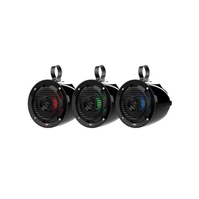 Alt view image 4 of 4 - 2 MUD65PL 6.5" 100w Tower Roll Bar LED Speakers for Polaris RZR/ATV/UTV/Jeep