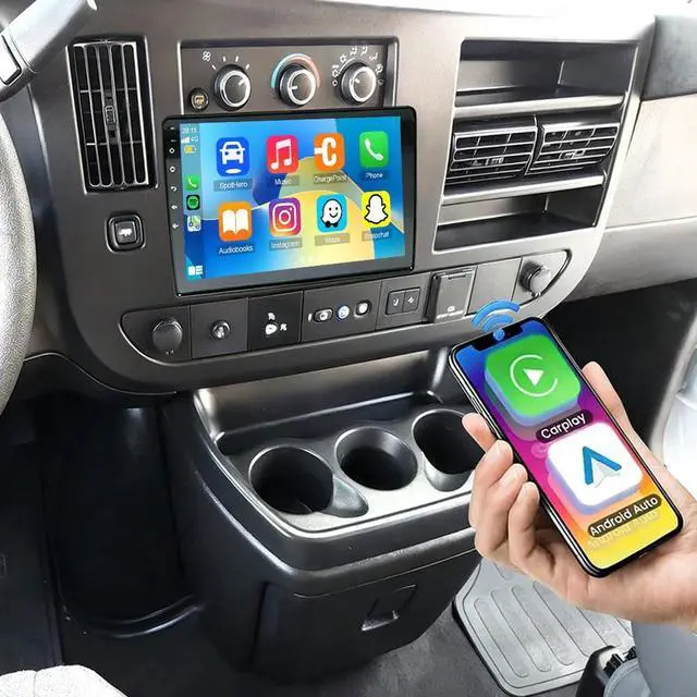 Main image of 10.1 Inch IPS Touchscreen Android 13 Car Stereo for GMC Savana 2008 2009 2010 2011 2012 2013 with Wireless CarPlay & Android Auto Car Radio,Support WiFi 6, Bluetooth 5.4, Backup Camera, SWC