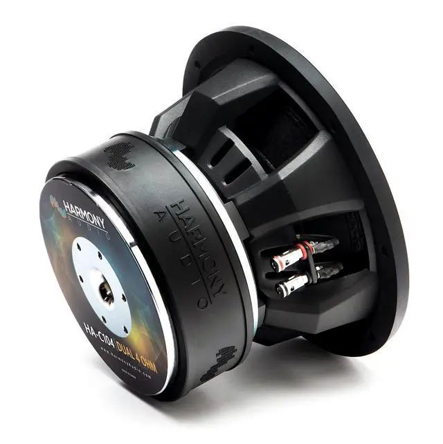 Alt view image 6 of 7 - 10" Car Subwoofer Dual 4 Ohm 2000W HA-C104 Carbon Sub SPL | 10 inch competition bass, DVC voice-coil design, sealed or ported box ready, deep low-end punch, loud vehicle stereo upgrade
